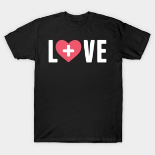 LOVE – Heart & Nurse Cross T-Shirt